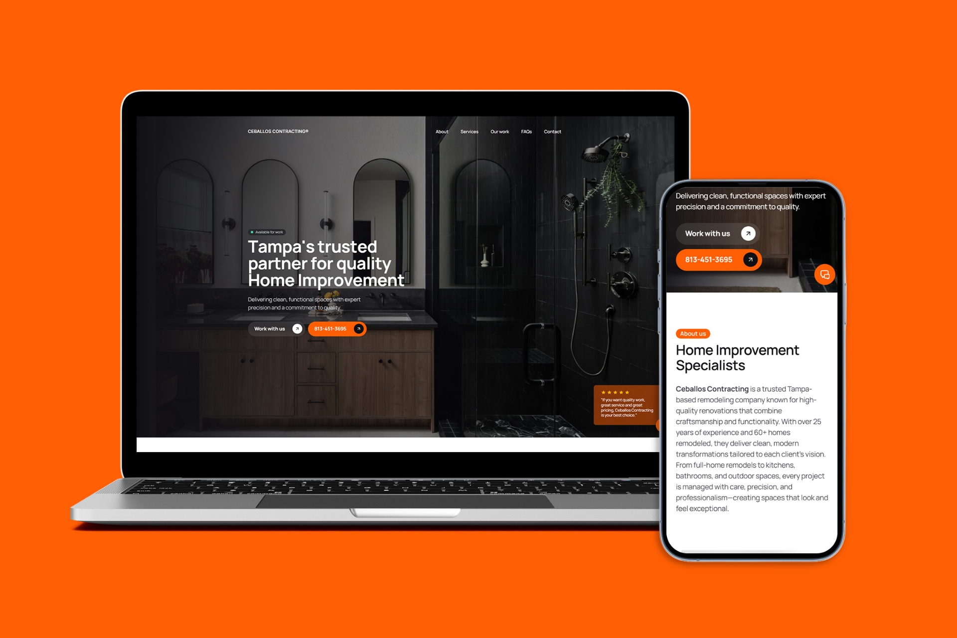 Ceballos Contracting website